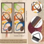 CroBlissful 2-Piece Mid Century Wall Art: Elegant Wooden Geometric Panels for Modern Decor - Image 2