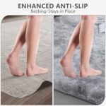 Ultra Soft 5x8 Shag Area Rugs for Bedroom & Living Room, Fluffy Tie-Dye Grey Indoor Carpet for Kids’ Rooms & Nursery Decor. - Image 7