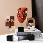 Wink - Handcrafted Resin Abstract Sculptures for Home Decor, African Tribal Figurines for Bookshelves, TV Stands & Living Rooms. - Image 4