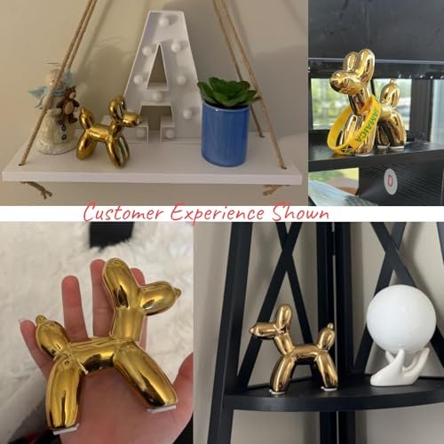 51dqQz6qrVL._SL500_.jpg Notakia Cute Ceramics Balloon Dog Statue: Handmade Modern Animal Decor for Living Room Accents - Image 5