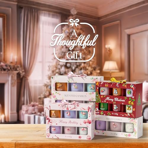51frSZsPzsL._SL500_.jpg CHILLFLAME Birthday Candles Gift Set - Scented Votive Candles for Stress Relief, 3-Pack 7 oz (Pink, Purple, White) for Women & Men. - Image 7