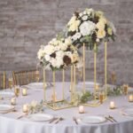 23.6" Gold Wedding Centerpieces – 5-Piece Tall Geometric Floral Vases for Event Decor - Image 7