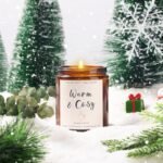 Christmas Scented Candle Gift Set β 4 Winter Soy Candles: Apple Cinnamon, Fir Balsam, Mulled Cider, Sandalwood. Perfect Holiday Gifts for Her! - Image 7