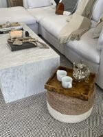 S&L Homes Jute Braided Pouf Ottoman - Hand Knitted Boho Footrest for Living Room, Bedroom, Patio (18"x18"x12") - Image 6