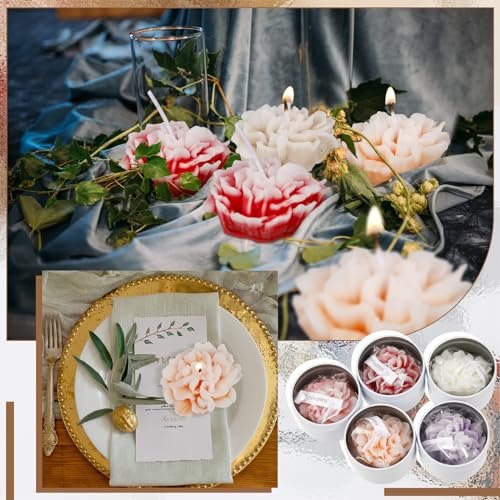 51kafy3n35L._SL500_.jpg Threlaco 12-Piece Scented Candle Set for Bridesmaids - Soy Wax Floral Gifts for Weddings & Showers - Image 3