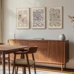 Set of 3 Framed William Morris Canvas Prints, 16x24" Neutral Floral Art for Living Room & Office. - Image 4