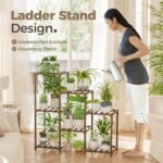 Bamworld 3-Tier Plant Stand - Indoor/Outdoor Wooden Shelf for Plant Display & Boho Decor. - Image 5