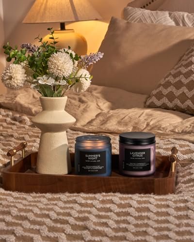 51kz88QdJrL._SL500_.jpg M&SENSE Summer's Night Candle, 11.6oz Natural Soy Wax, Non-Toxic, 2 Wicks, 70 Hour Burn, Ideal Men's Gift for Bedroom. - Image 7