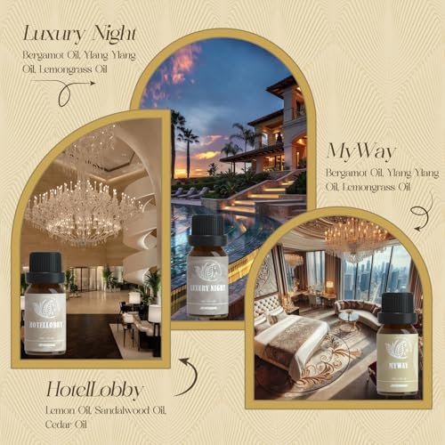 51lS3hmgCGL._SL500_.jpg ARVIDSSON Hotel Diffuser Oils Set: Luxury Fragrance Blends, Jasmine & Mint, White Tea, Citrus Bliss – Perfect Gift! - Image 3