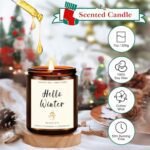 Christmas Scented Candle Gift Set β 4 Winter Soy Candles: Apple Cinnamon, Fir Balsam, Mulled Cider, Sandalwood. Perfect Holiday Gifts for Her! - Image 3