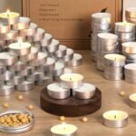 Soy Tealight Candles | 100 Pack | 4 Hours - 100% Natural Soy Wax Tea Lights | Paraffin-Free, Unscented Small White Tealights in Bulk, Long Burning for Shabbat, Home, Wedding