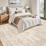 9x12 Non-Slip Vintage Area Rugs – Machine Washable, Lightweight Beige Rugs for Living Room, Bedroom, Dining Room, Home Office - Image 9