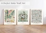 Induslyfe Set of 3 Vintage Sage Green Canvas Prints - Matisse Mid Century Floral Wall Art for Home Decor 12x16 - Image 3
