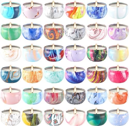 51p4iZJXwdL._SL500_.jpg YOROXRG 36-Pack Scented Candle Gift Set: 2.5 oz Portable Jars for Spa, Yoga, Bath & Aromatherapy. - Image 8
