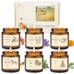 6 Pack Fall Candles Set,Scented Candles for Home, Aromatherapy Gifts for Women Men, Fall Winter Holiday Natural Soy Candles Set for Birthday, Mother's Valentines Day Gifts for Her