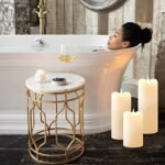 TECHLONG 3D Moving Flame Flameless Candles: Ivory LED Pillar, 1000+ Hours, Timer, Perfect for Weddings & Christmas, 3"x5" - Image 5