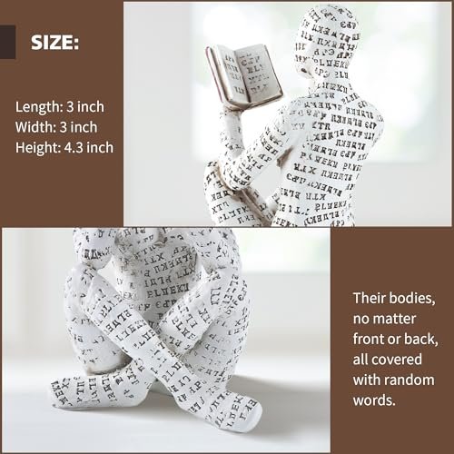 51sv8-b29oL._SL500_.jpg GRAPMKTG Home Decor Women Thinker Statue - Modern Abstract Aesthetic Sculpture for Living Room, Office, or Bedroom. - Image 3