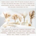 96PCS Natural Dried Pampas Grass Bouquet for Boho Wedding & Home Decor Floral Arrangements - Image 6
