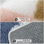 PureCozy 8x10 Checkered Rainbow Shag Rug – Washable, Non-Slip, Super Soft Carpet for Living Room & Bedroom Décor. - Image 7