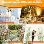 23.6" Gold Wedding Centerpieces – 5-Piece Tall Geometric Floral Vases for Event Decor - Image 5