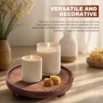 DEBETOOL Round Wooden Tray – Rustic Soap Organizer for Kitchen & Bathroom, Farmhouse Decor for Candles, Perfume, and More. - Image 6
