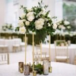 23.6" Gold Wedding Centerpieces – 5-Piece Tall Geometric Floral Vases for Event Decor - Image 2