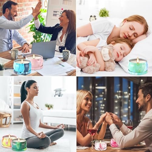 51uE-v9IsTL._SL500_.jpg YOROXRG 36-Pack Scented Candle Gift Set: 2.5 oz Portable Jars for Spa, Yoga, Bath & Aromatherapy. - Image 7