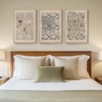Set of 3 Framed William Morris Canvas Prints, 16x24" Neutral Floral Art for Living Room & Office. - Image 3
