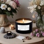 6-Pack CONNOO 24oz Matte Black Glass Candle Jars with Airtight Bamboo Lids & Wick Kit - Image 2