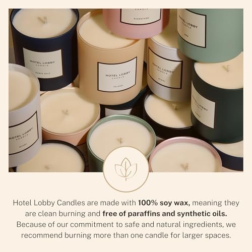 51vcXkNBZ4L._SL500_.jpg Hotel Lobby Candle Spa – Luxury 9.75oz Soy Candle with Eucalyptus, Mint, Sage, Jasmine & Amber – 65-Hour Non-Toxic Burn - Image 6