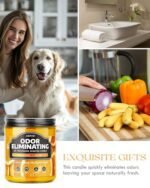AOOVOO Citrus Lemon Odor Eliminating Candle - Neutralizes 95% of Pet, Smoke, and Food Odors Fast, 9oz Soy Air Freshener. - Image 4