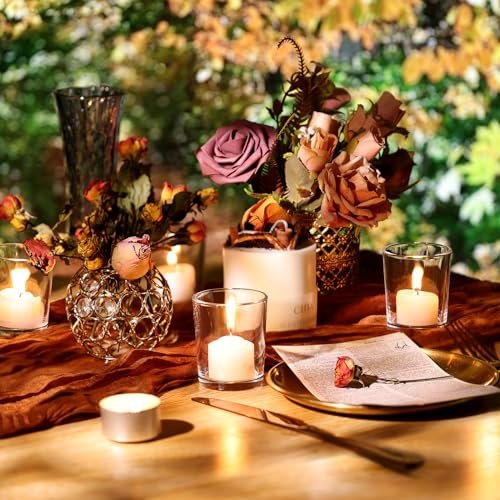 51x06uhn7nL._SL500_.jpg Letine 36-Pack Clear Glass Votive Candle Holders for Weddings, Home Decor, and Holidays. - Image 4