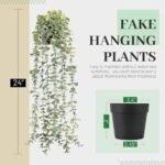 Der Rose 1Pc Fake Eucalyptus Plant: Artificial Hanging Decor for Vintage Boho Farmhouse and Office Spaces. - Image 3