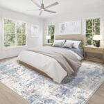8x10 Washable Abstract Area Rug - Soft, Non-Slip, Stain-Resistant for Living Room, Bedroom, and Playroom (Blue) - Image 7