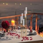 Fullvaseer 5-Arm Gold Candelabra Set of 4 with Acrylic Lampshade for Weddings, Birthdays, and Home Decor, 39.4'' Candle Holders for LED Taper Candles. - Image 6