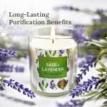 101 Magnificent Soy Candles - Set of 3 Pure Sage & Lavender in 3.5 oz Glass Jars, 42-Hour Burn Time - Image 2