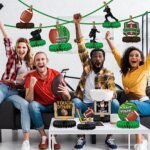 10PCS Football Party Decorations – Honeycomb Centerpieces for Football Birthday Table Toppers - Image 5
