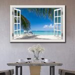 Tropical Beach Canvas Art: Palm Tree Wall Decor for Living Room & Bedroom - Coastal Ocean Print - Image 5