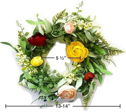 61dUn8ZDmVL._SL500_.jpg Rustic Small Wreath - Stylish Seasonal Decor for Living Room, Entryway & Kitchen by Foundations Decor - Image 3