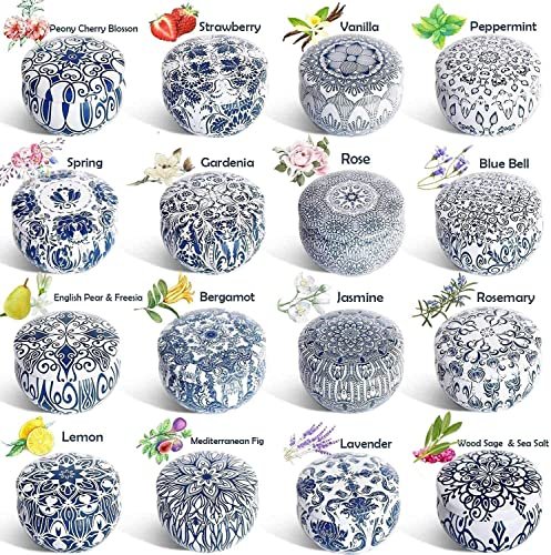 61ltqPwM7XL._SL500_.jpg YOROXRG 16-Pack Scented Candle Gift Set: Soy Wax Travel Tins for Home, Perfect for Mom on Christmas, Birthday, or Mother's Day. - Image 2