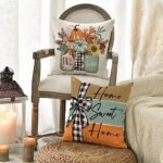 AVOIN Colorlife Fall Pumpkin Throw Pillow Covers, 18x18 Inch, Set of 4 – Thankful Harvest Decor for Sofa - Image 5