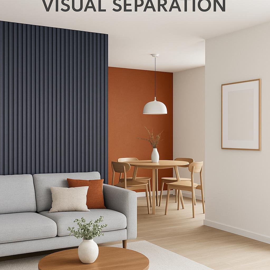 Incorporating Accent walls for visual Separation