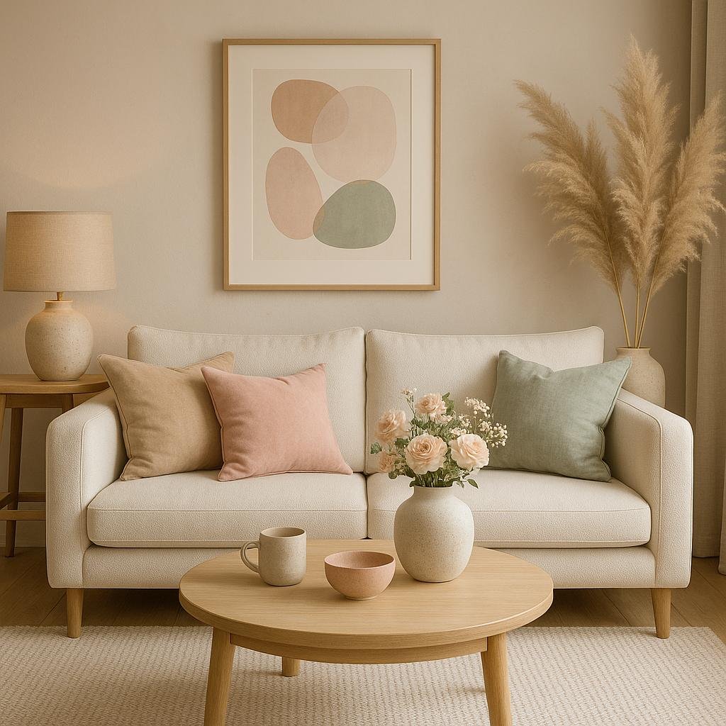 Mixing Neutrals and Soft Hues for a Cozy Atmosphere
