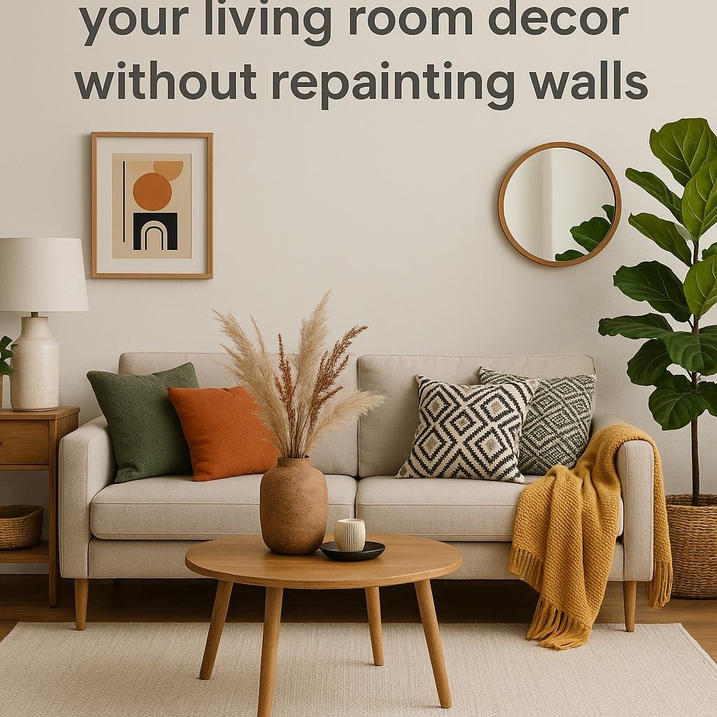 Tips for refreshing your living room decor without repainting walls