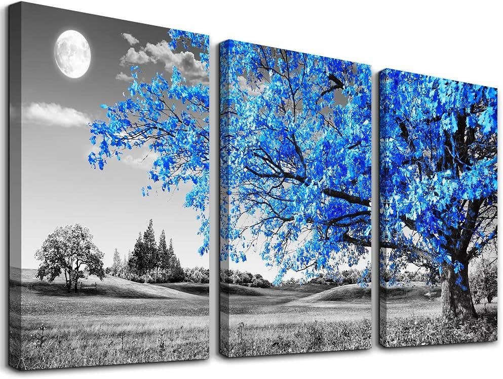 Exploring the Enchanting Blue Tree Moon Wall Art for Your Home