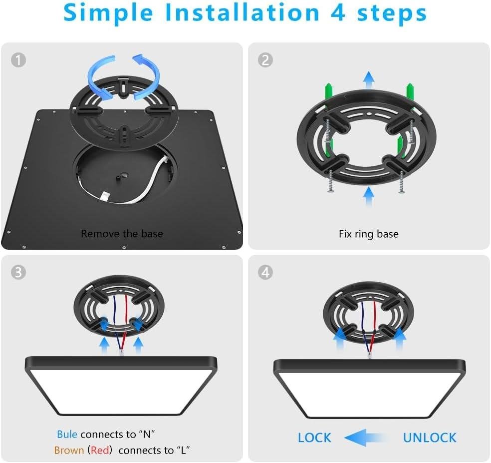 Why We Love the 12-Inch 24W Square‌ LED ‍Ceiling Light Fixture