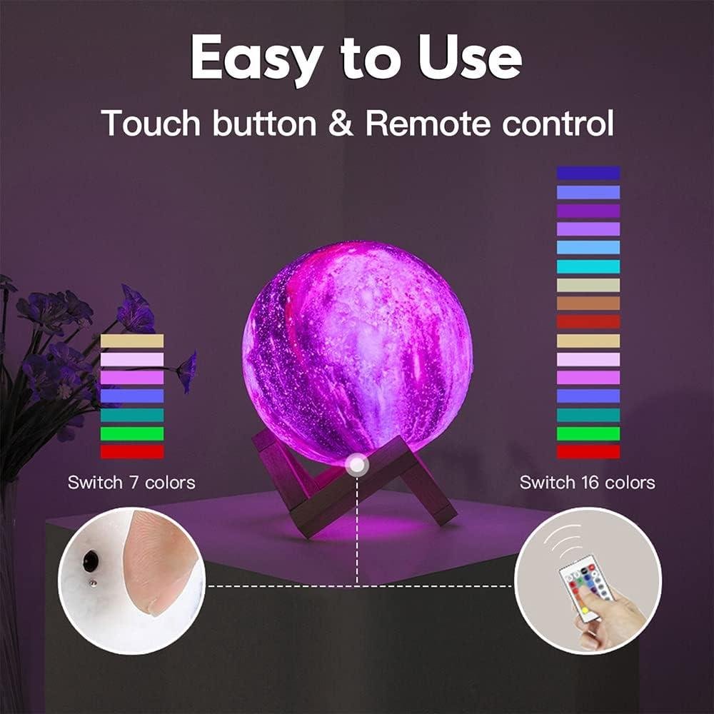 Our Brightworld Moon Lamp Review: A Magical 16-Color Galaxy Night Light