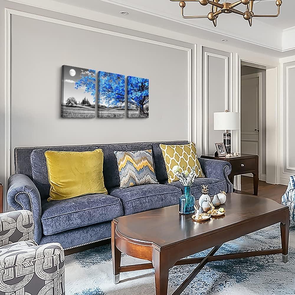 Exploring the Enchanting Blue Tree Moon Wall‍ art for Your Home