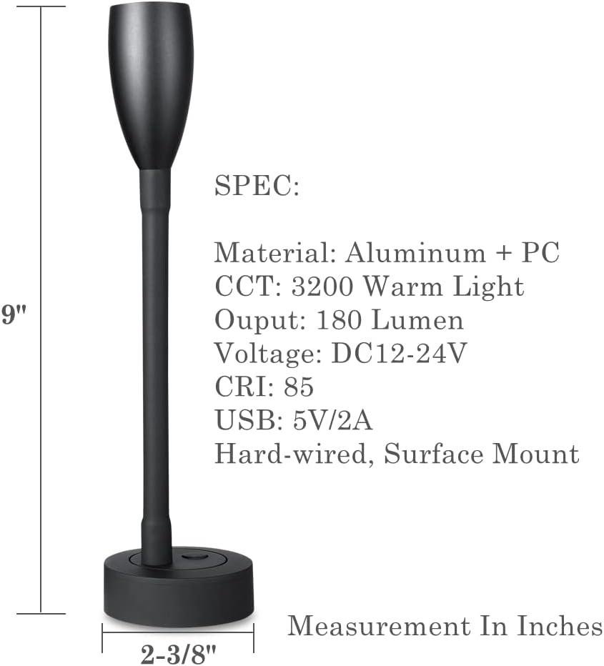 Our Review ⁢of‌ 12V Dimmable LED Reading Lights with USB​ Charger
