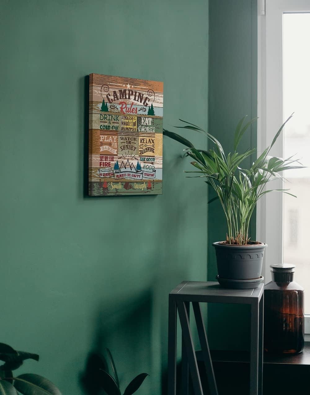 We Tried This ​Charming Camping Rules⁣ Canvas Art⁢ for Our RV
